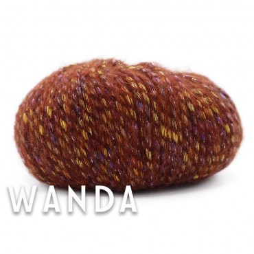 Wanda Mattone misto cotone viscosa lana lurex stampato Gr 50 |Tessiland